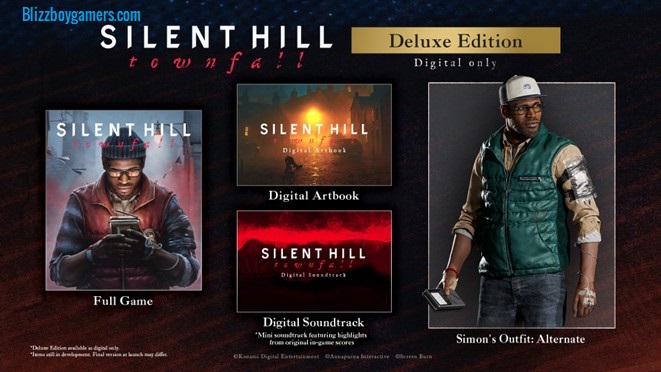 Cartel de bienvenida a St. Amelia en un puerto cubierto de niebla en SILENT HILL Townfall