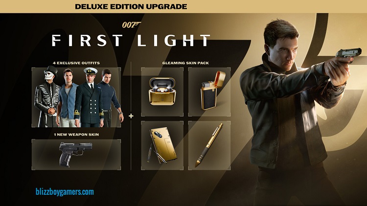 007 First Light Deluxe Edition — Bond en una escena de combate cuerpo a cuerpo dentro de un entorno industrial.