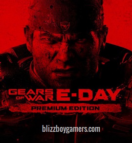 Gears of War E-Day Premium Edition: Marcus Fenix y Dominic Santiago con armaduras COG y rifles Lancer durante el inicio de la invasión Locust.